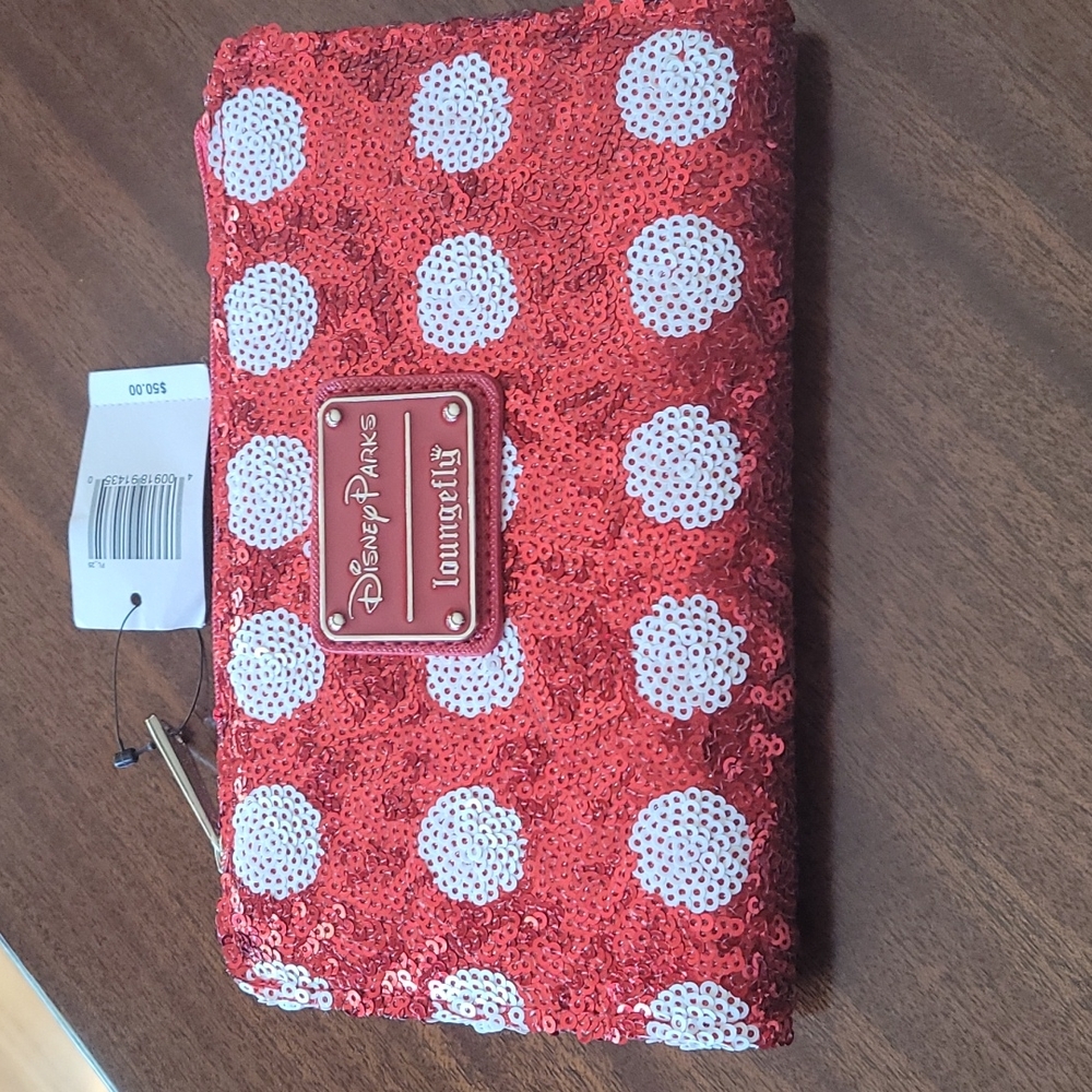 Loungefly Red and White Polka Dot Wallet